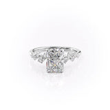 Hidden Halo & Cluster Engagement Ring Featuring 3.0 CT Radiant Moissanite 1