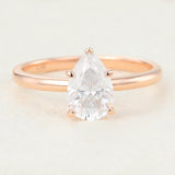 Pear Solitaire Lab-Grown Diamond Engagement Ring