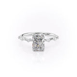 Dainty Pave Engagement Ring Featuring 2.50 CT Radiant Moissanite 1