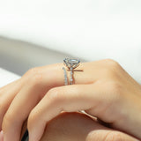 Dainty Pave Engagement Ring Featuring 2.50 CT Radiant Moissanite 4