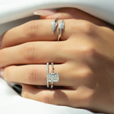 Dainty Pave Engagement Ring Featuring 2.50 CT Radiant Moissanite 3