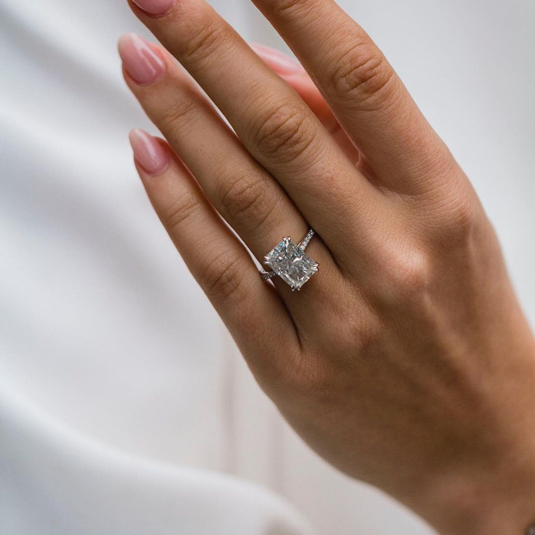 4.10 CT Radiant Moissanite Engagement Ring