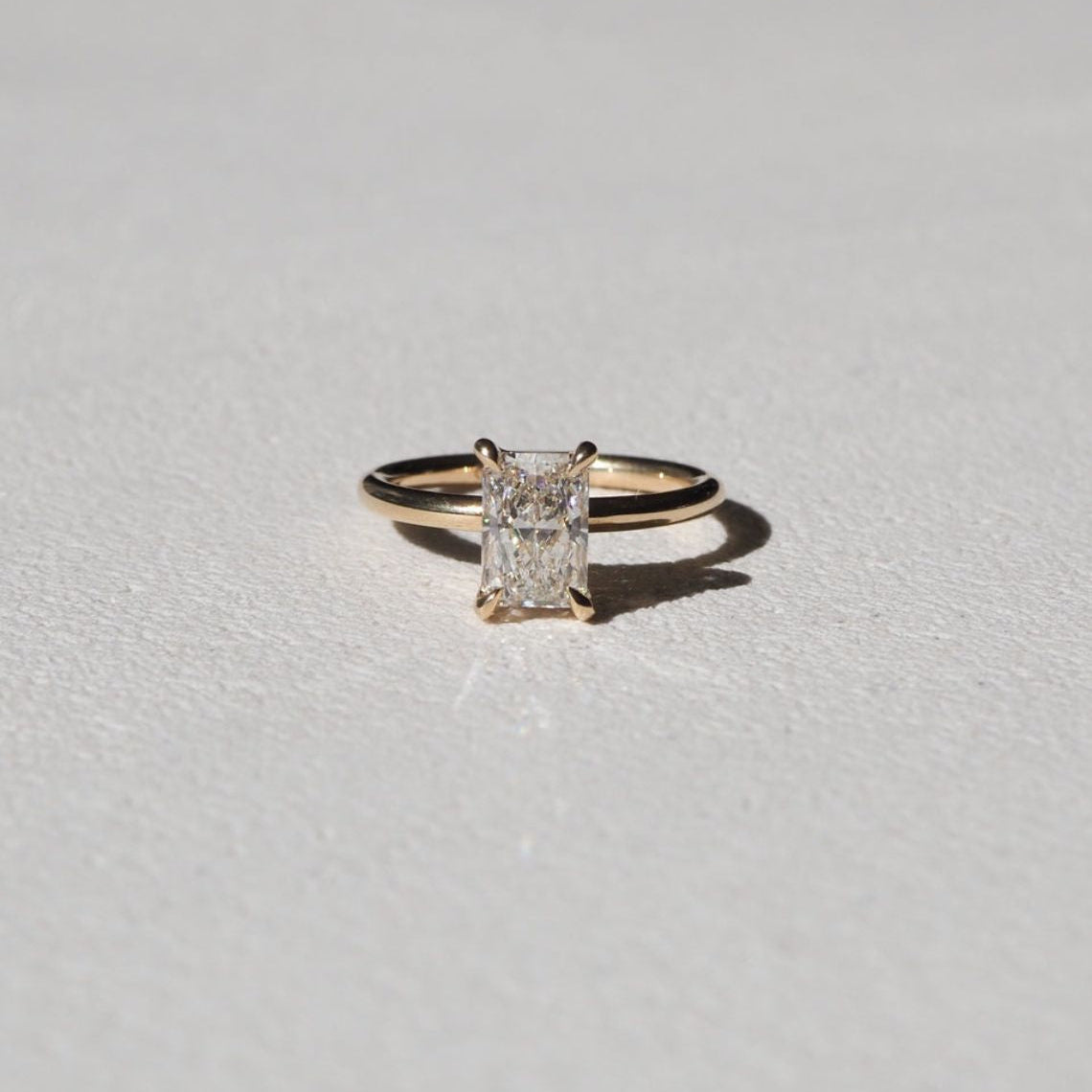 Solitaire Engagement Ring Featuring 1.5 CT Radiant Moissanite 3