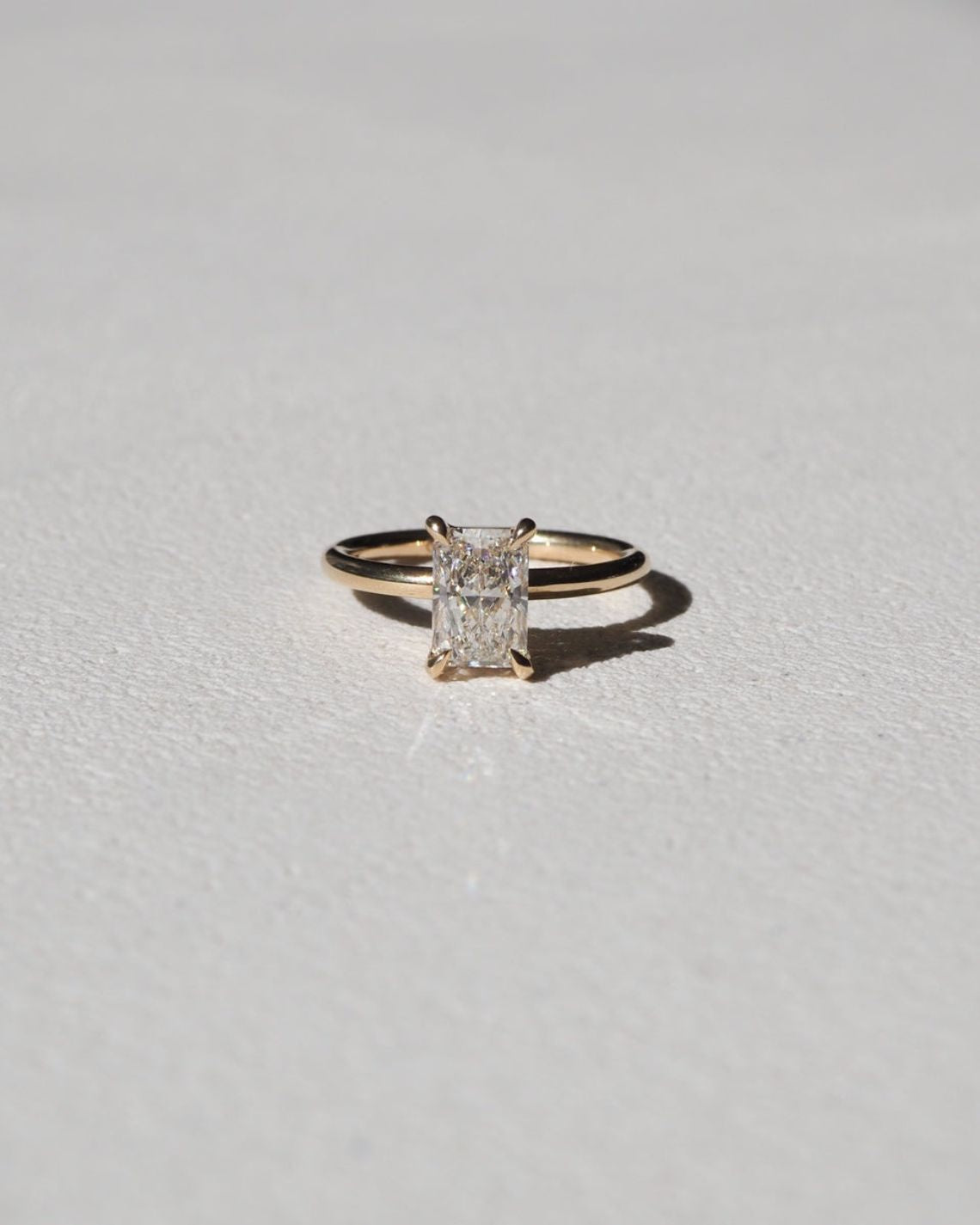 Solitaire Engagement Ring Featuring 1.5 CT Radiant Moissanite 3