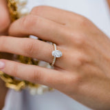 Oval Pave Lab Grown Diamond Engagement Ring