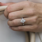 Oval Vintage Pave Lab Grown Diamond Engagement Ring