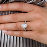 Oval Pave Lab Grown Diamond Engagement Ring