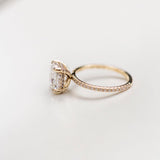 Cushion Pave Lab Grown Diamond Engagement Ring