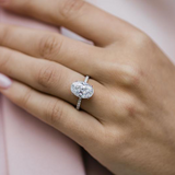 Oval Pave Lab Grown Diamond Engagement Ring