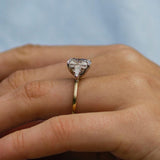Cushion Three Stone Lab Grown Diamond Engagement Ring