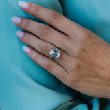 Emerald Solitaire Lab Grown Diamond Engagement Ring