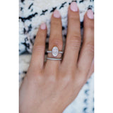 3.0 CT Oval Hidden Halo & Pave Moissanite Engagement Ring