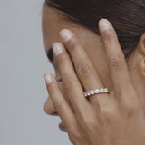 Half Eternity Wedding Band Featuring 0.40 TCW Round  Moissanite 10