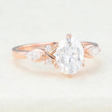 Oval Cluster Lab-Grown Diamond Engagement Ring