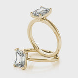 2 CT Emerald Shaped Moissanite Engagement Ring In Solitaire Design 8
