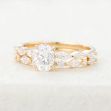 Oval Pave Lab Grown Diamond Bridal Set