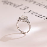 Stunning 1.0 - 2.0 CT Princess Moissanite Engagement Ring with Halo Design 5