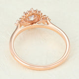 Round Cluster Lab-Grown Diamond Engagement Ring