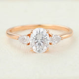 Oval Three Stone Lab-Grown Diamond Engagement Ring
