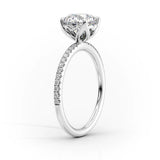 Pave Engagement Ring Featuring 2.0 CT Radiant Moissanite 2