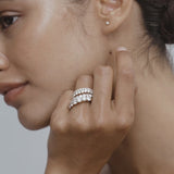 Half Eternity Wedding Band Featuring 0.40 TCW Round  Moissanite 3