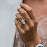 Oval Pave Lab Grown Diamond Engagement Ring