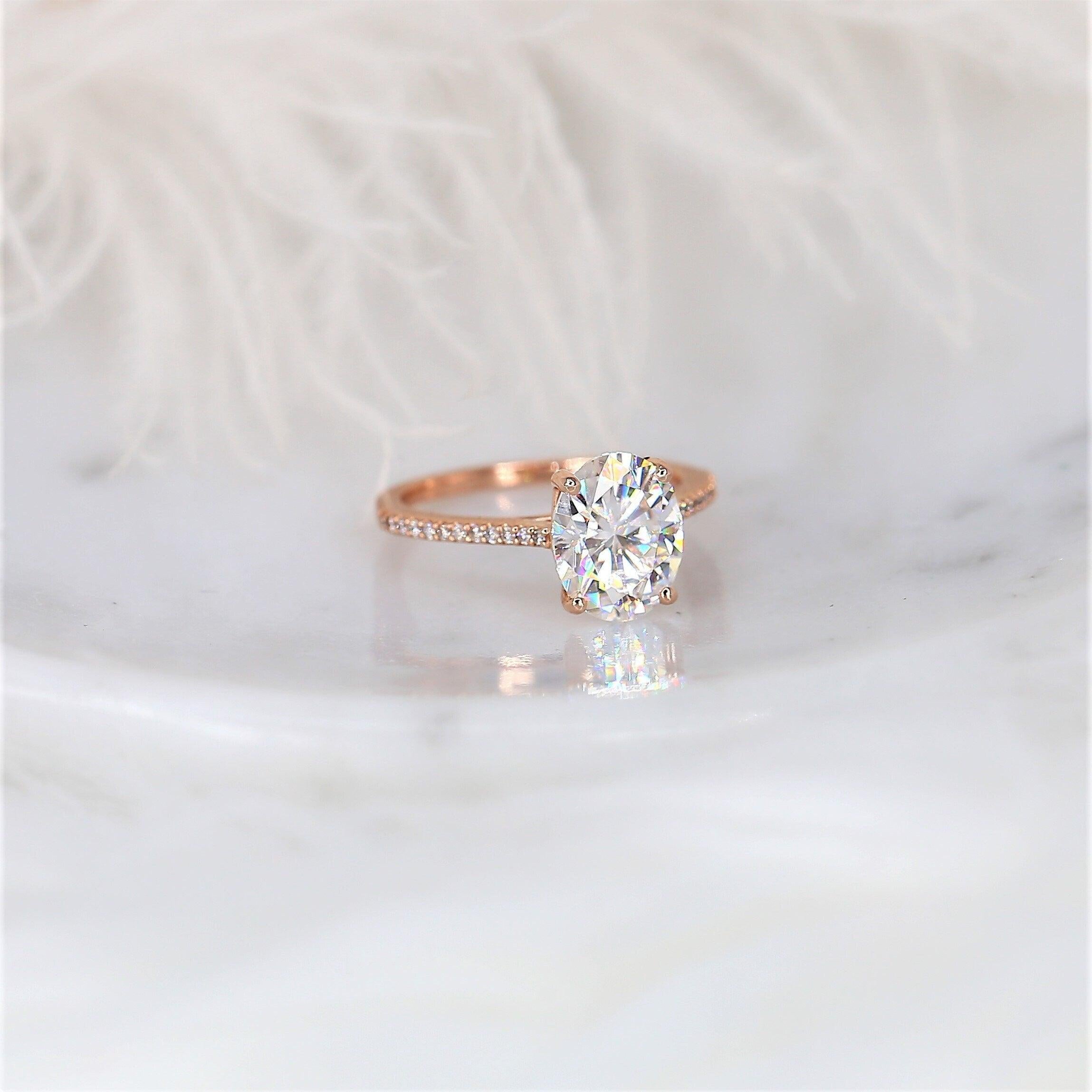 Oval Pave Lab Grown Diamond Engagement Ring