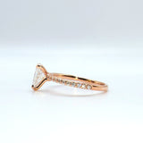 Pave Engagement Ring Featuring 1.0 CT Pear Moissanite 2