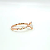 Pave Engagement Ring Featuring 1.0 CT Pear Moissanite 3