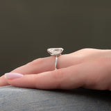 Hidden Halo Engagement Ring Featuring 3.0 CT Pear Moissanite 7