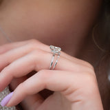 Hidden Halo Engagement Ring Featuring 3.0 CT Radiant Moissanite 4