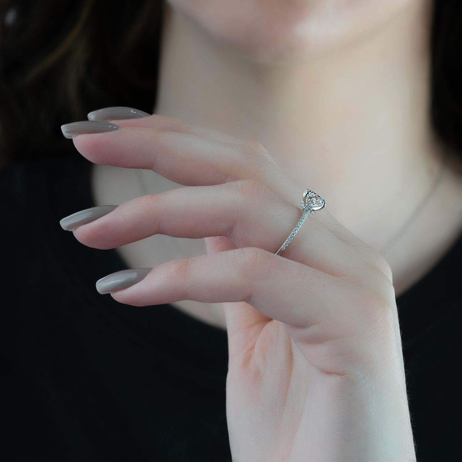 Hidden Halo Engagement Ring Featuring 2.0 CT Round Moissanite 4