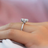 Hidden Halo Engagement Ring Featuring 2.0 CT Oval Moissanite 4