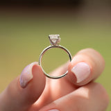 Hidden Halo & Pave Engagement Ring Featuring 2.0 CT Emerald Moissanite 5