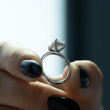 Hidden Halo & Pave Engagement Ring Featuring 1.0 CT Radiant Moissanite 4
