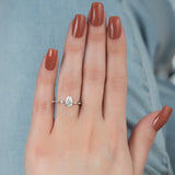 Hidden Halo Engagement Ring Featuring 1.0 CT Pear Moissanite 3