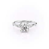 Hidden Halo Engagement Ring Featuring 1.50 CT Round Moissanite 1