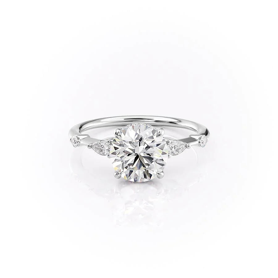 Hidden Halo Engagement Ring Featuring 1.50 CT Round Moissanite 1