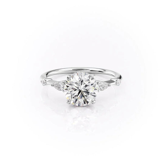 Hidden Halo Engagement Ring Featuring 1.50 CT Round Moissanite 1