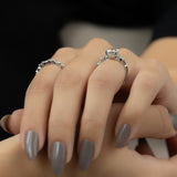 Hidden Halo Engagement Ring Featuring 1.50 CT Round Moissanite 4