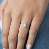 Hidden Halo & Pave Engagement Ring Featuring 1.0 CT Emerald Moissanite 3