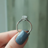 Hidden Halo Engagement Ring Featuring 2.0 CT Oval Moissanite 4