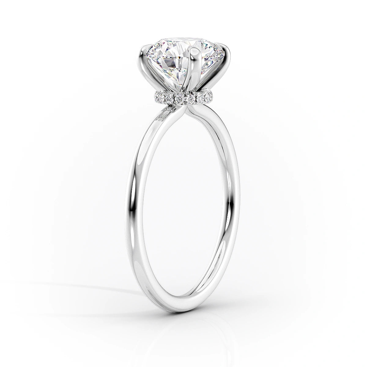 Hidden Halo Engagement Ring Featuring 3.0 CT Pear Moissanite 2