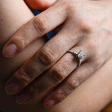 Stunning 1.0 - 2.0 CT Oval Moissanite Engagement Ring with Pave Design 6