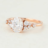 Oval Cluster Lab-Grown Diamond Engagement Ring