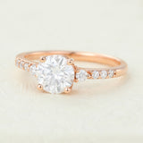 Round Pave Lab-Grown Diamond Engagement Ring