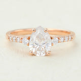 Pear Pave Lab-Grown Diamond Engagement Ring