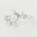 Round Cluster Lab-Grown Diamond Engagement Ring