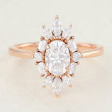 Oval Cluster Lab-Grown Diamond Engagement Ring