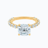 Cushion Hidden Halo & Pave Lab Grown Diamond Engagement Ring